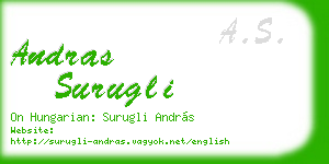 andras surugli business card
